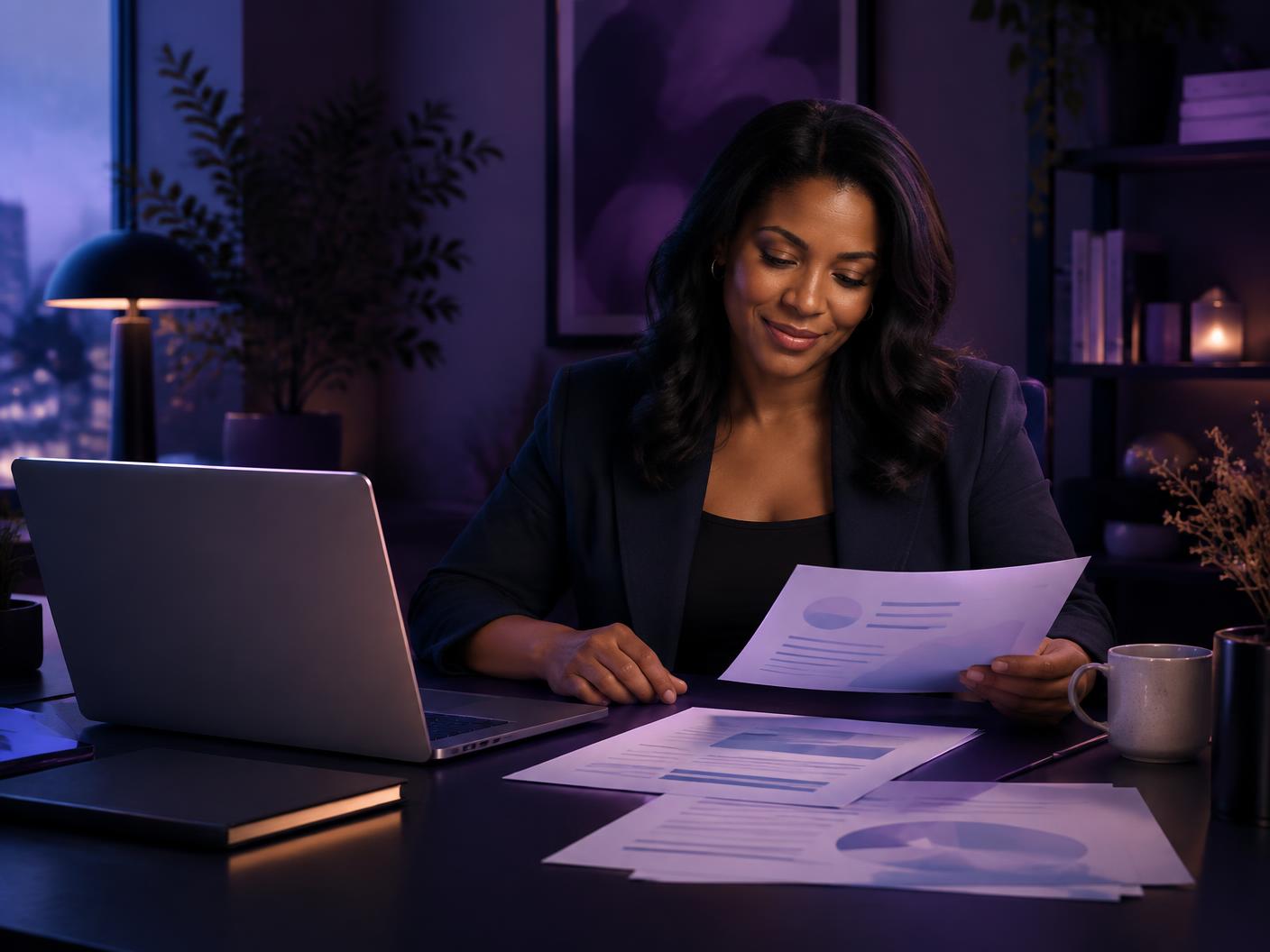 Client reviewing financial documents